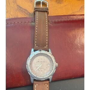 VTG Columbia 38mm Watch, Gun Metal Tone, WR to 50M, Stainless Steel Case,Date